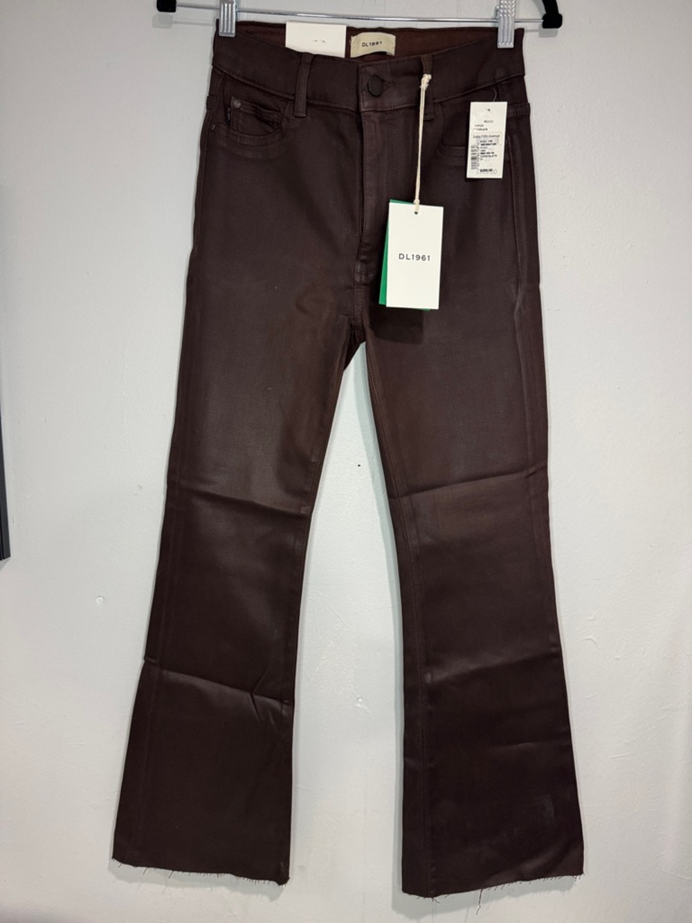 DL1961 Dark Brown Flared cropped Jeans